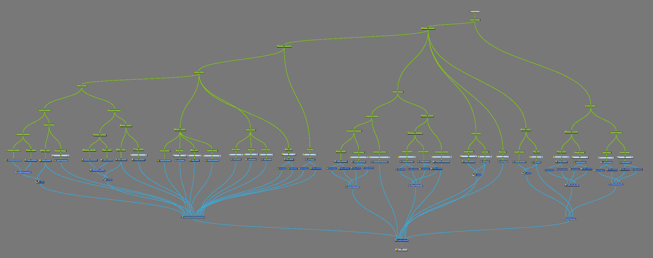 A node view of a character rig in Toon Boom Harmony.