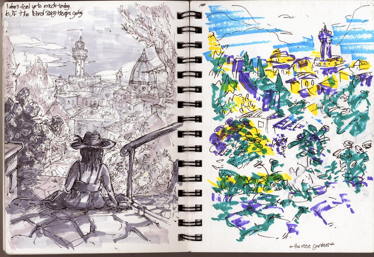 A journal sketch page.