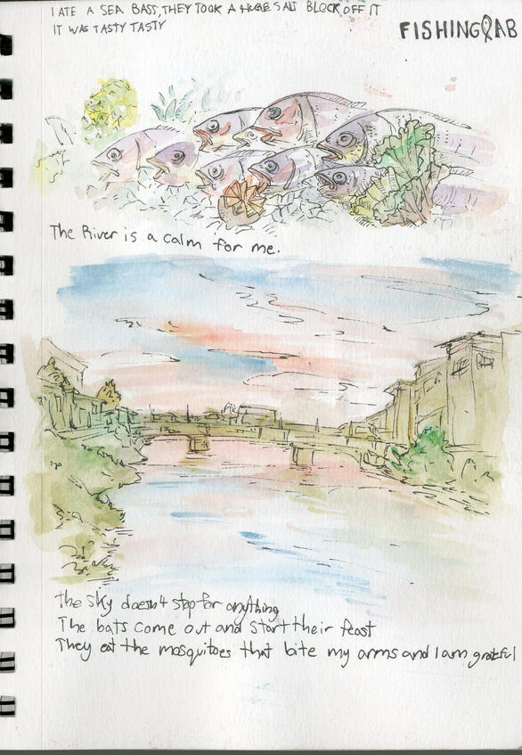 A journal sketch page.