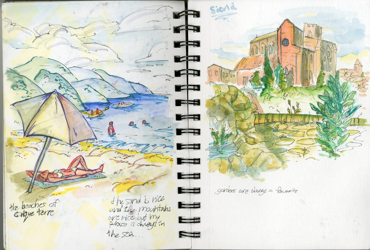 A journal sketch page.