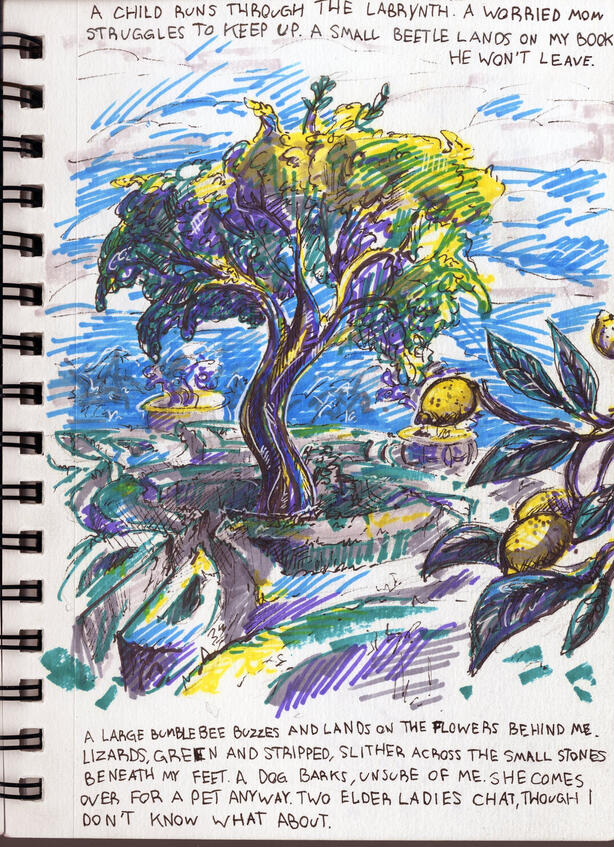 A journal sketch page.