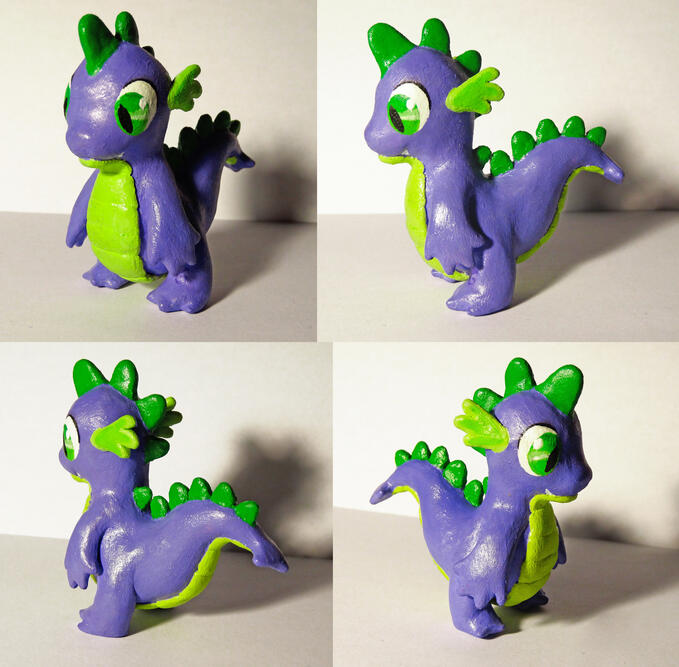 Photos of a Spike the dragon sculpture from My Little Pony: Friendship is Magic.
