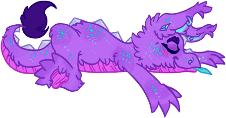 Little Dragon A little purple cartoon dragon. He is sleeping.